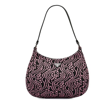 borsa prada chiusura calamita|Borsa Prada Cleo in maglia jacquard e pelle Nero/rosa .